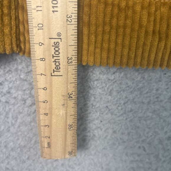 Madewell Corduroy Fall Antique Gold Side-Button Shift Dress Oversized Size XS - Picture 5 of 7